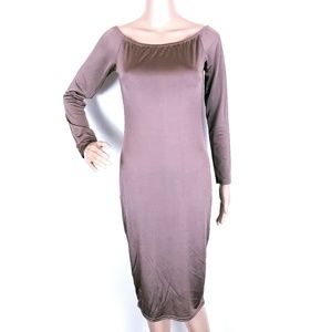 Boohoo Women Dress Off Shoulder Bodycon Long Sleeves Size 8 - NWT